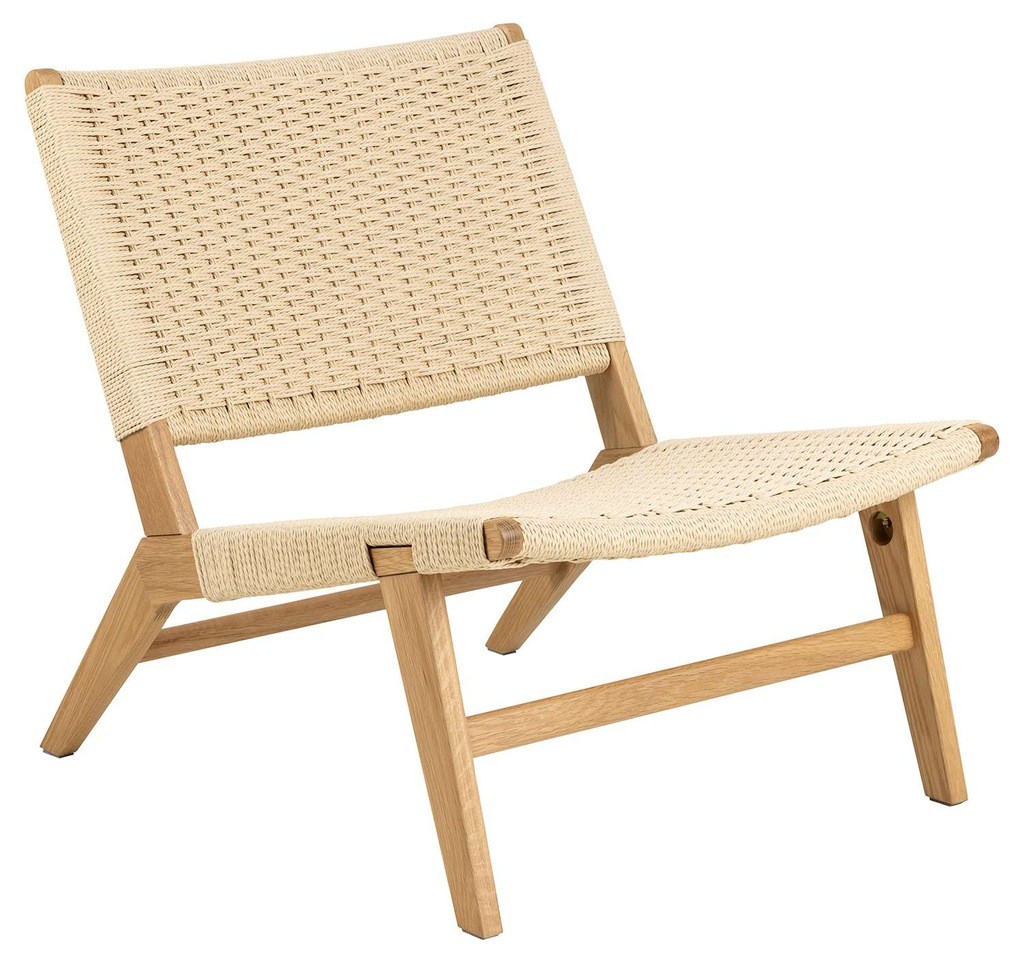 Florence Carson Off White and Oak Lounge Chair - image 4