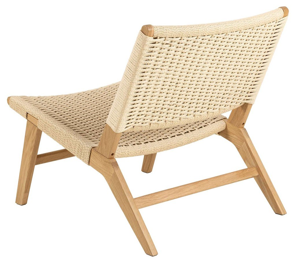 Florence Carson Off White and Oak Lounge Chair - image 5