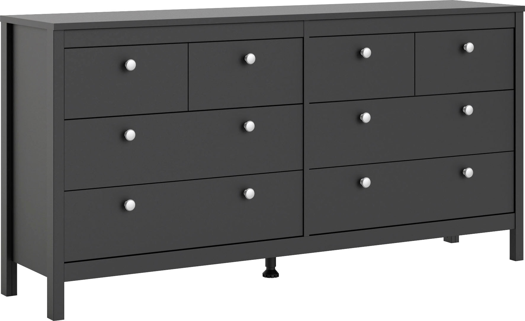 Florence Madrid 8 Drawer Matt Black Double Dresser - image 2