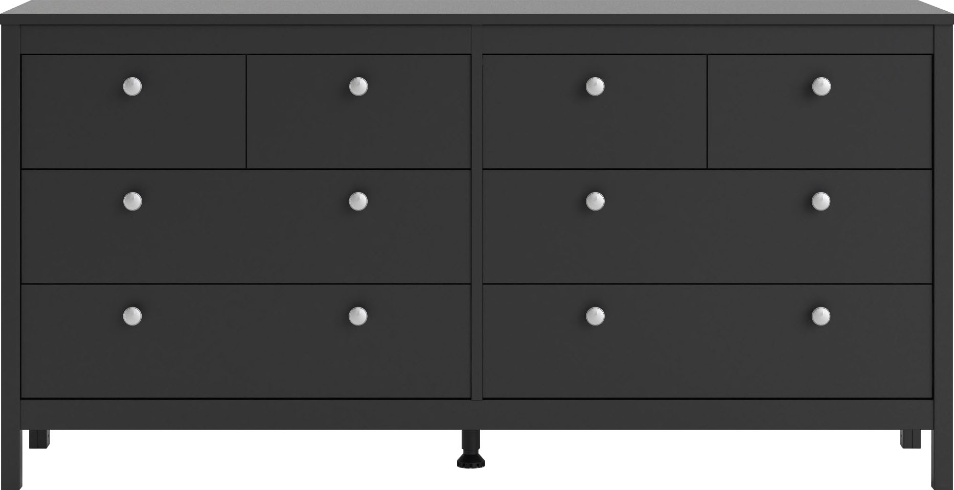 Florence Madrid 8 Drawer Matt Black Double Dresser - image 4