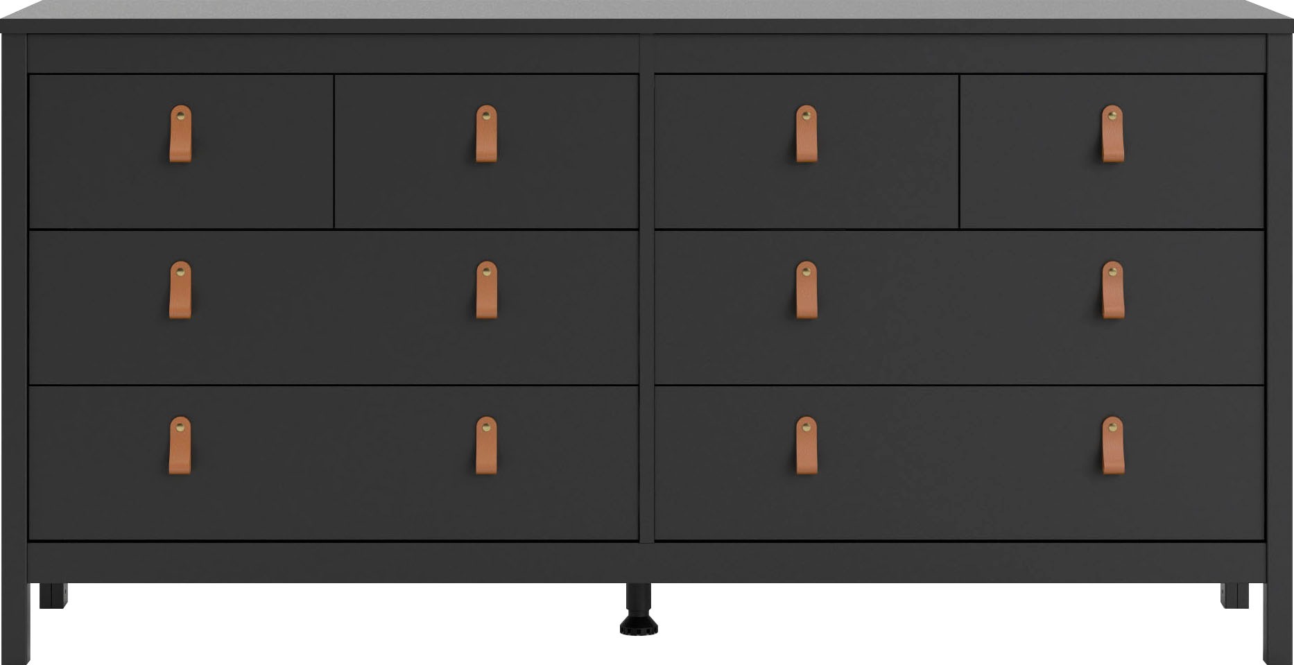 Florence Madrid 8 Drawer Matt Black Double Dresser - image 5