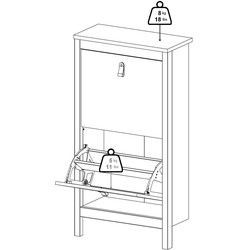 Florence Madrid Cashmere 2 Flip Down Door Shoe Cabinet - image 2