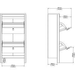 Florence Madrid Cashmere 2 Flip Down Door Shoe Cabinet - image 3
