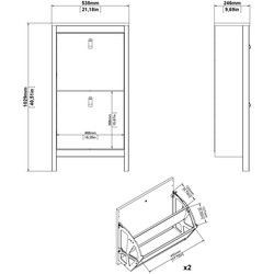 Florence Madrid Cashmere 2 Flip Down Door Shoe Cabinet - image 4