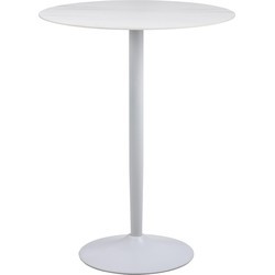 Florence Malta Ceramic White Round Bar Table - image 2