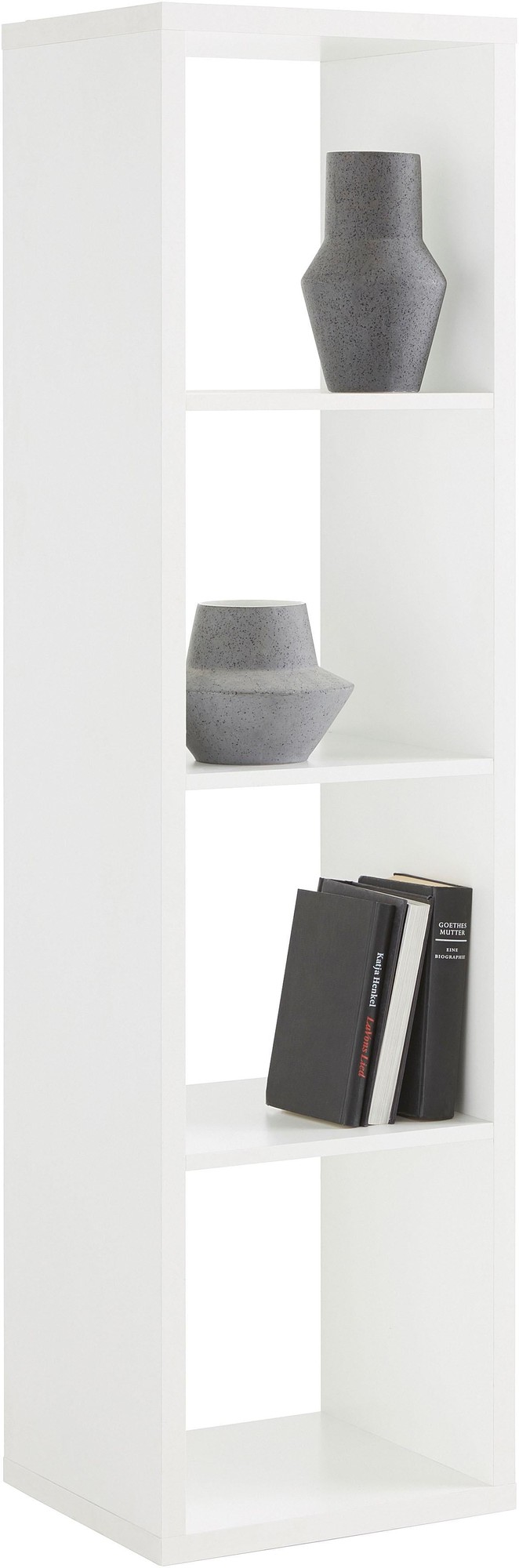 Florence Mauro 3 Shelf Matt White Bookshelf - image 3