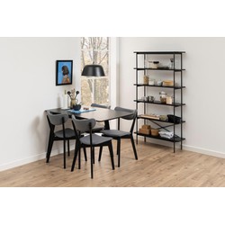 Florence Roxby 80 to 120cm Extending Dining Table Black - image 4