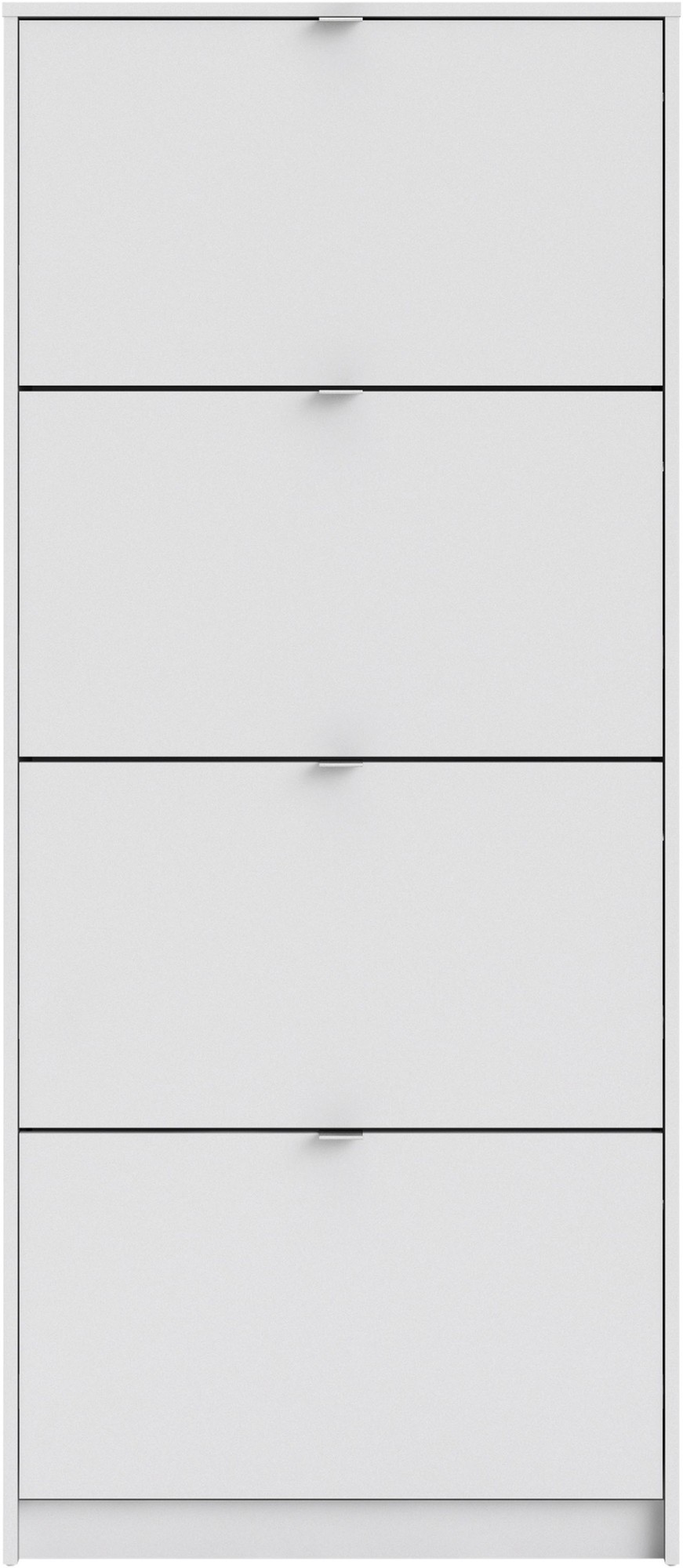 Florence Shoes 4 Flip Door Double Layer White Shoe Storage Cabinet - image 3