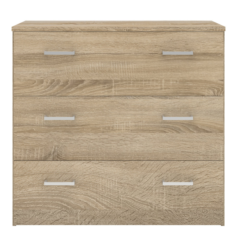 Florence Space 3 Drawer Oak Chest of Drawers - image 3