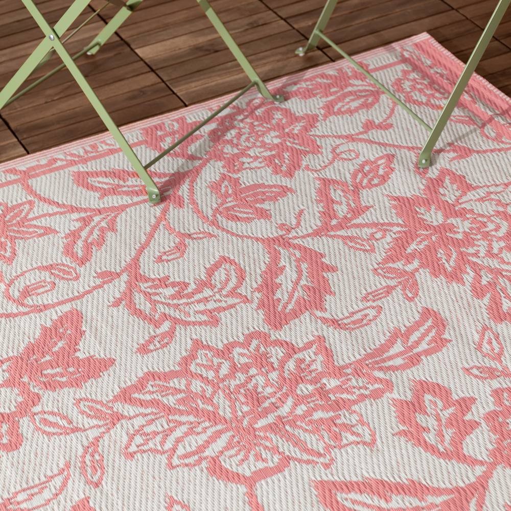 furn. Anemone Peach and Cream Woven Jacquard Outdoor Rug 120 x 180cm - image 3