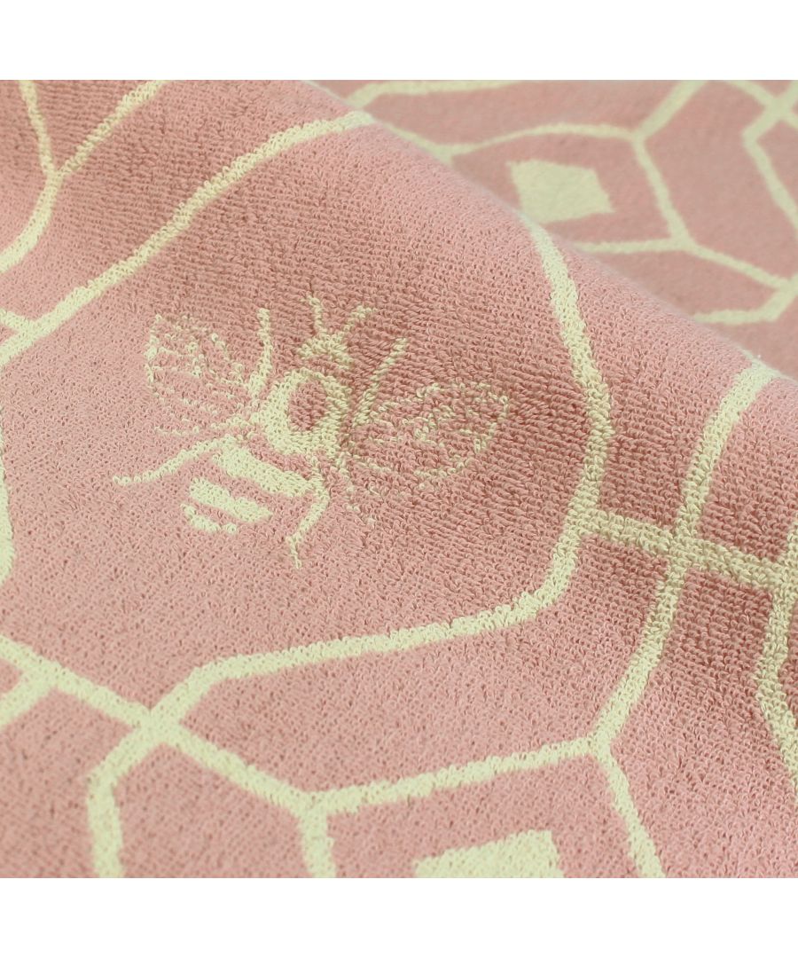 furn. Bee Deco Turkish Cotton Jacquard Blush Towel Bundle Set of 4 - image 2