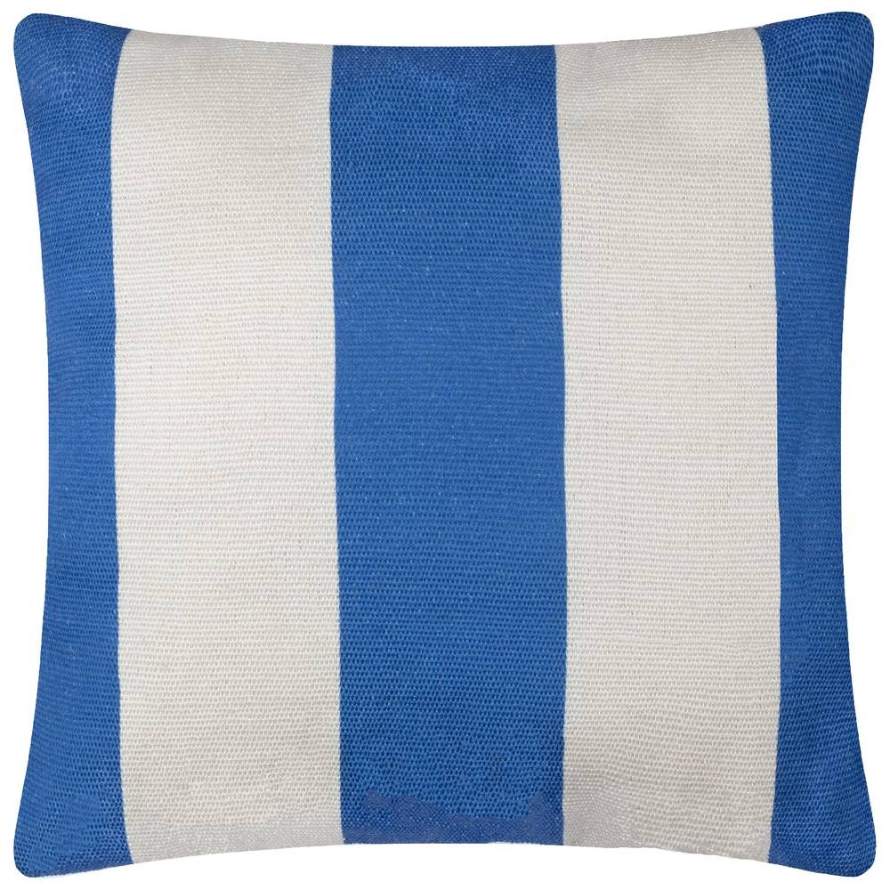 furn. Deck Stripe White and Blue Woven Polyester Filled Outdoor Cushion 59 x 59cm - image 2