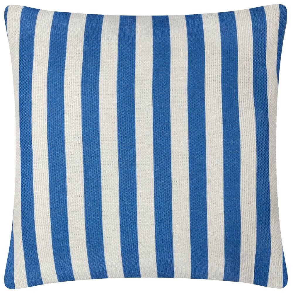 furn. Deck Stripe White and Blue Woven Polyester Filled Outdoor Cushion 59 x 59cm - image 3