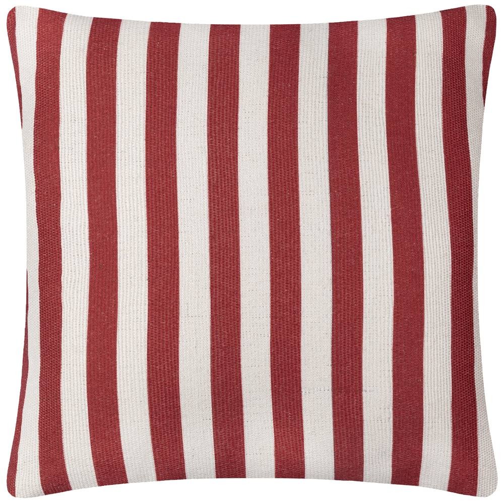 furn. Deck Stripe White and Red Woven Polyester Filled Outdoor Cushion 59 x 59cm - image 3