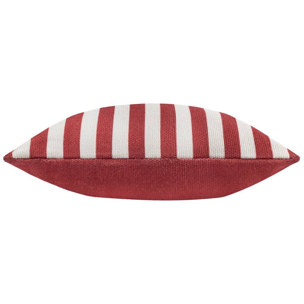 furn. Deck Stripe White and Red Woven Polyester Filled Outdoor Cushion 59 x 59cm - image 4