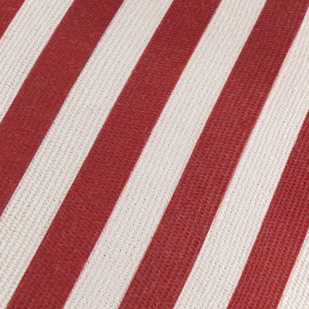 furn. Deck Stripe White and Red Woven Polyester Filled Outdoor Cushion 59 x 59cm - image 5