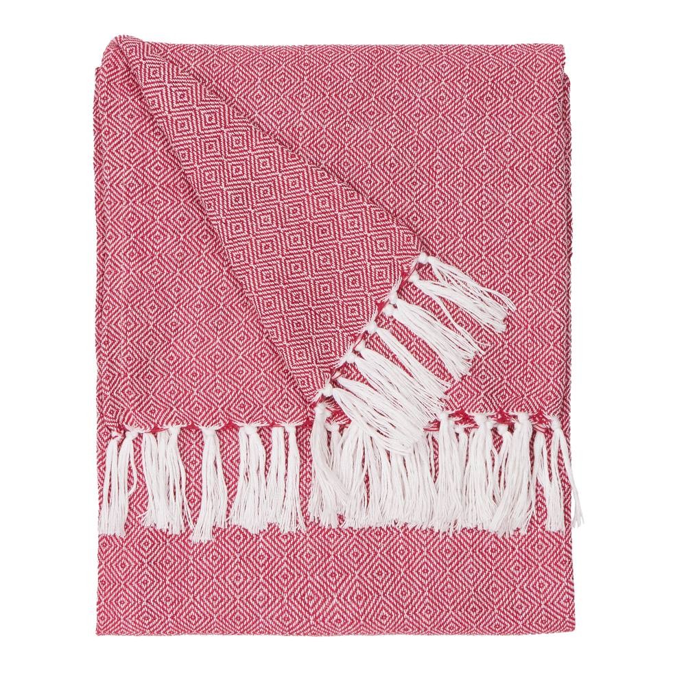 Furn Dessa Geometric Pink Woven Throw 130 x 180cm - image 2