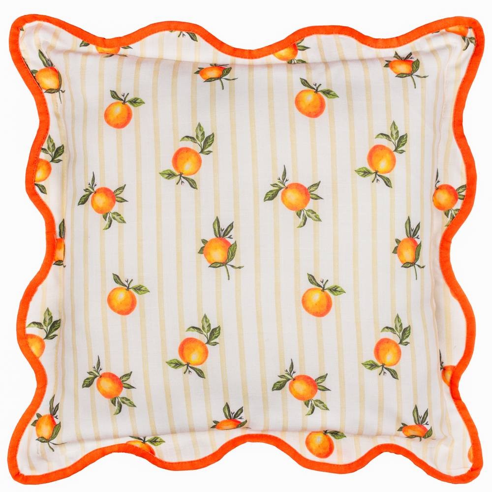 Furn Fruits Oranges Stripe Yellow Cushion 45 x 45cm - image 2