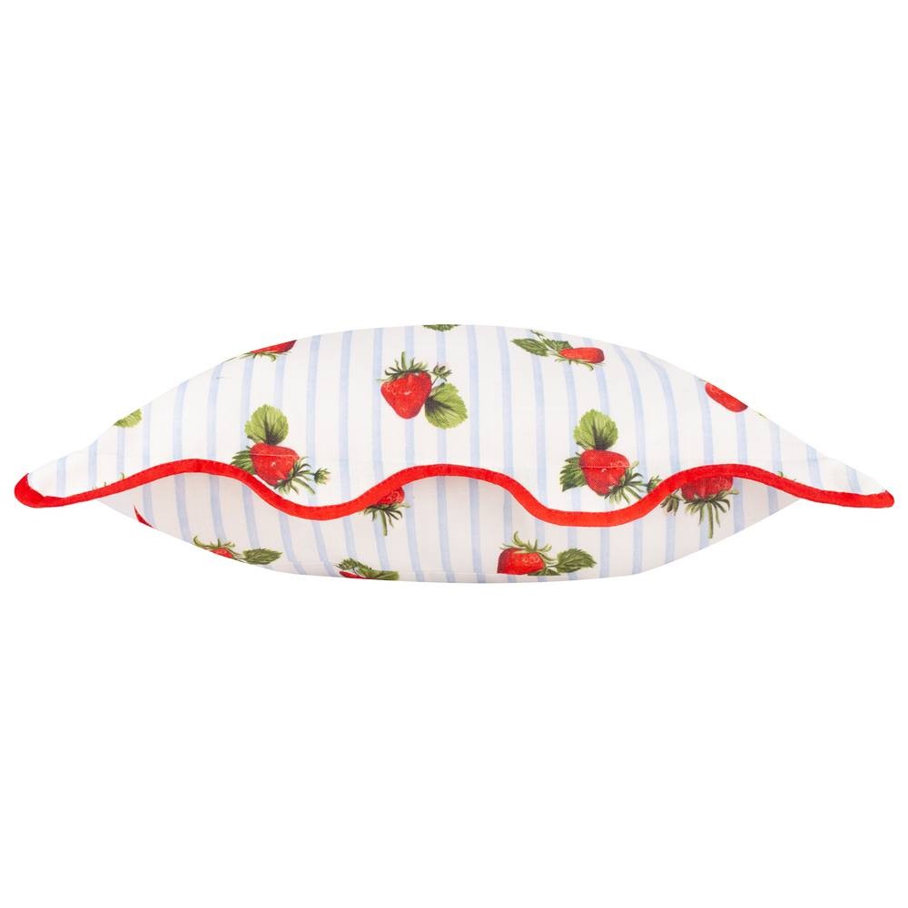 Furn Fruits Strawberries Stripe Blue Cushion 45 x 45cm - image 4