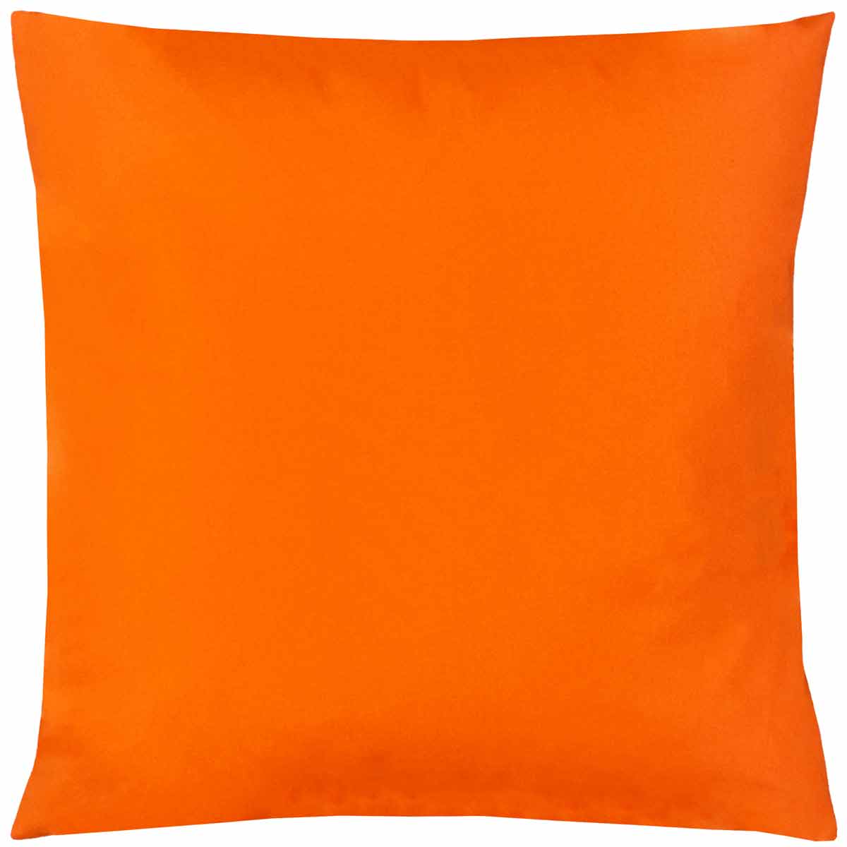 Plain orange outdoor cushion made from durable fabric, featuring a square shape and a smooth texture, ideal for adding a pop of color to outdoor seating.