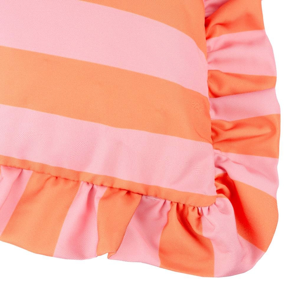 Furn Palm Royale Stripe Ruffle Printed Orange Cushion 50 x 50cm - image 4