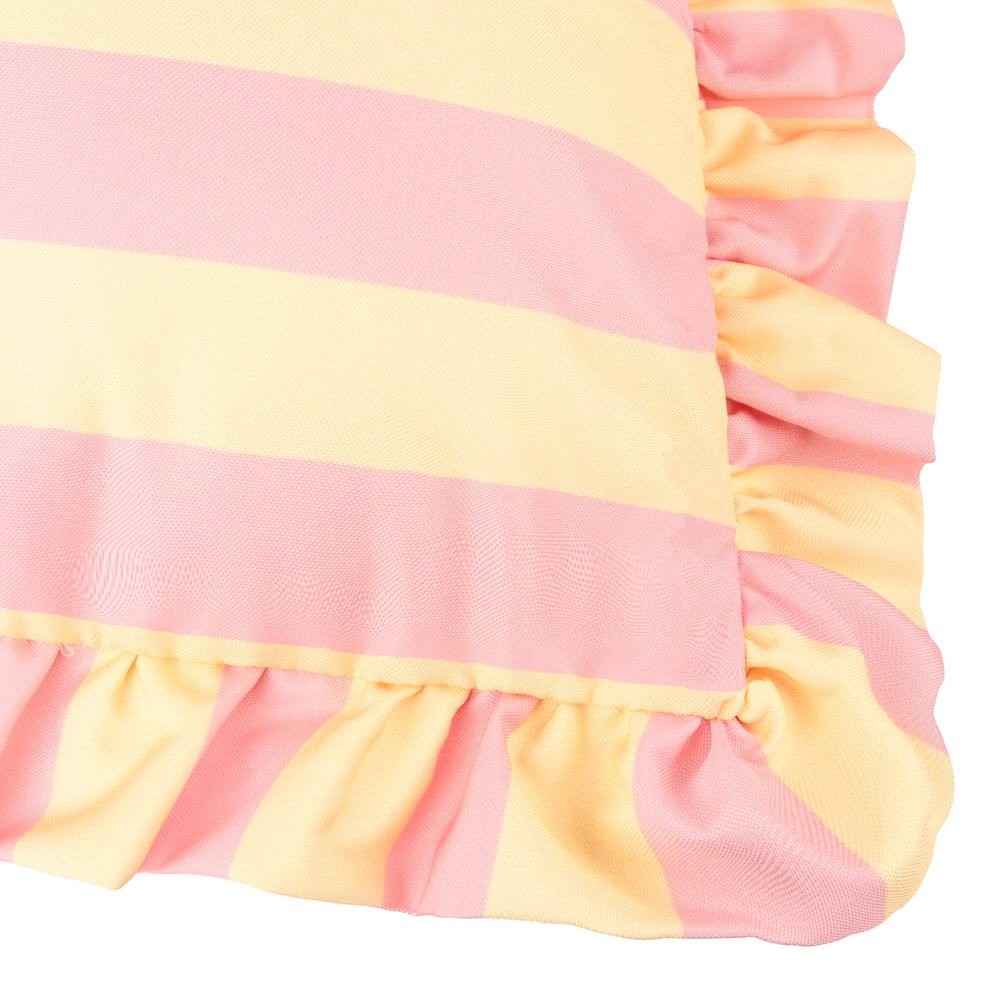 Furn Palm Royale Stripe Ruffle Printed Yellow Cushion 50 x 50cm - image 4