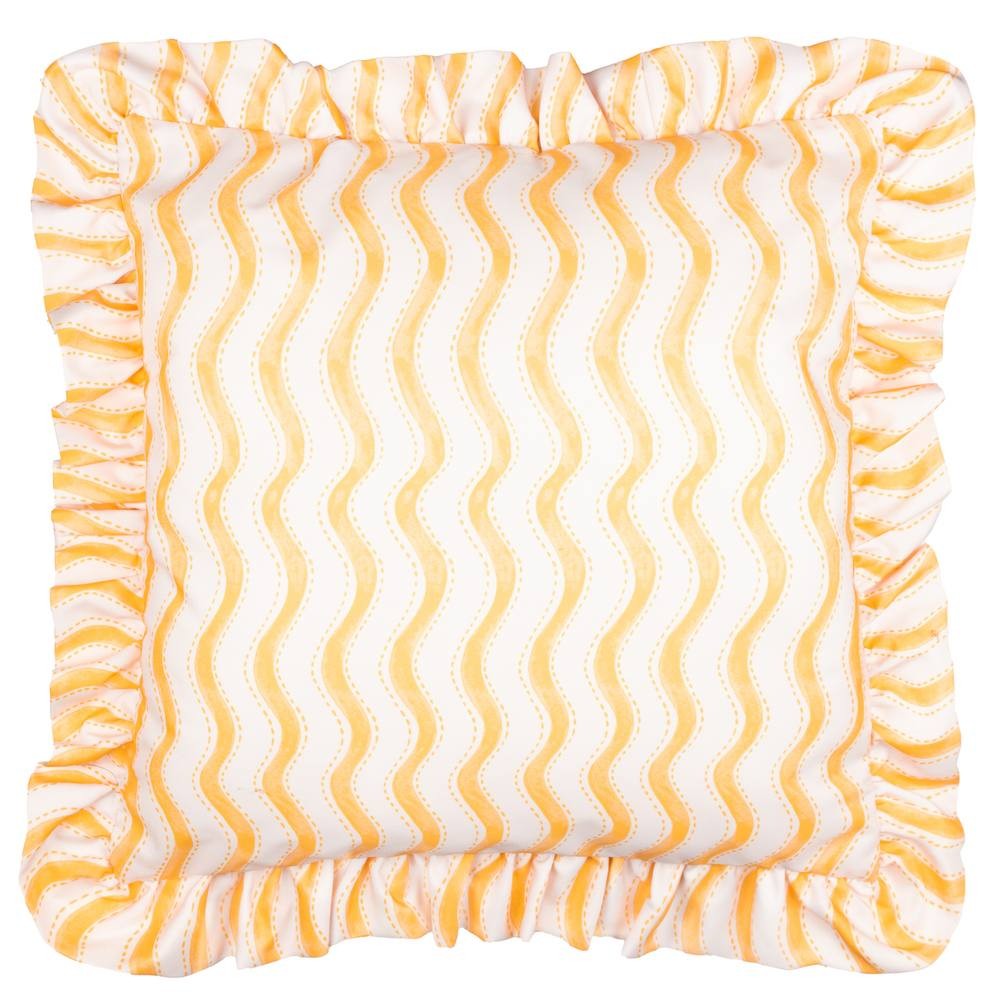 Furn Summer Solstice Wiggly Stripe Yellow Reversible Cushion 50 x 50cm - image 3