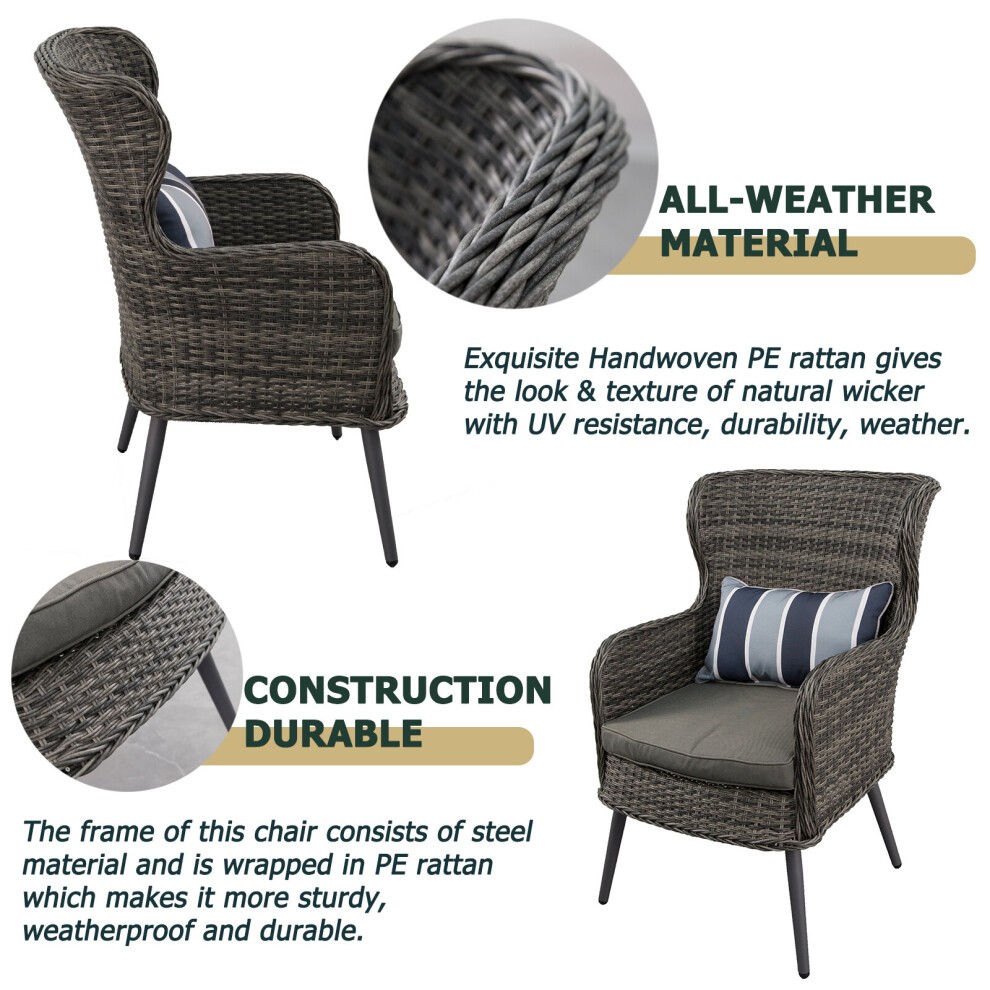Furniture One Blue Wingback Pushback Recliner Armchair - image 5