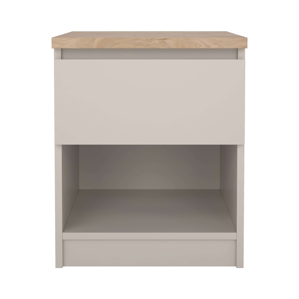 Furniture To Go Naia Cashmere Jackson Hickory 1 Drawer 1 Shelf Bedside Table - image 5