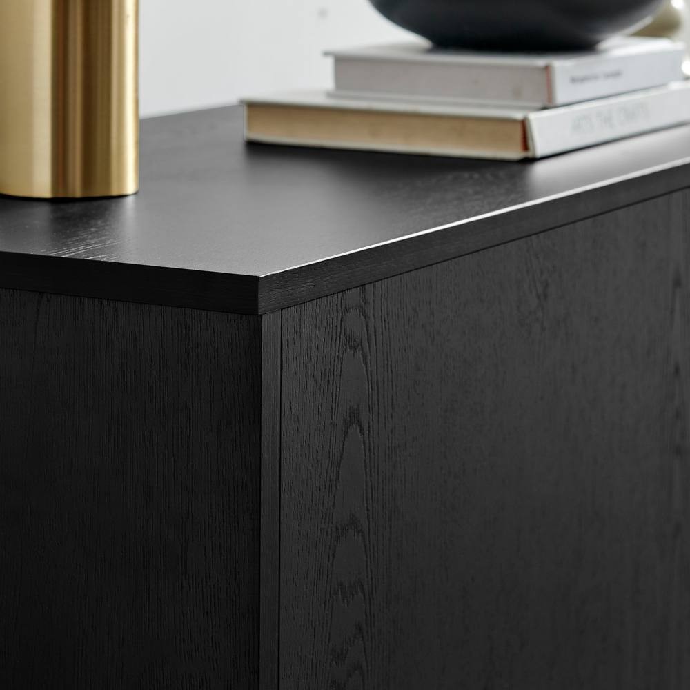 Furniturebox Ivata 2 Door Black and Copper Sideboard - image 4