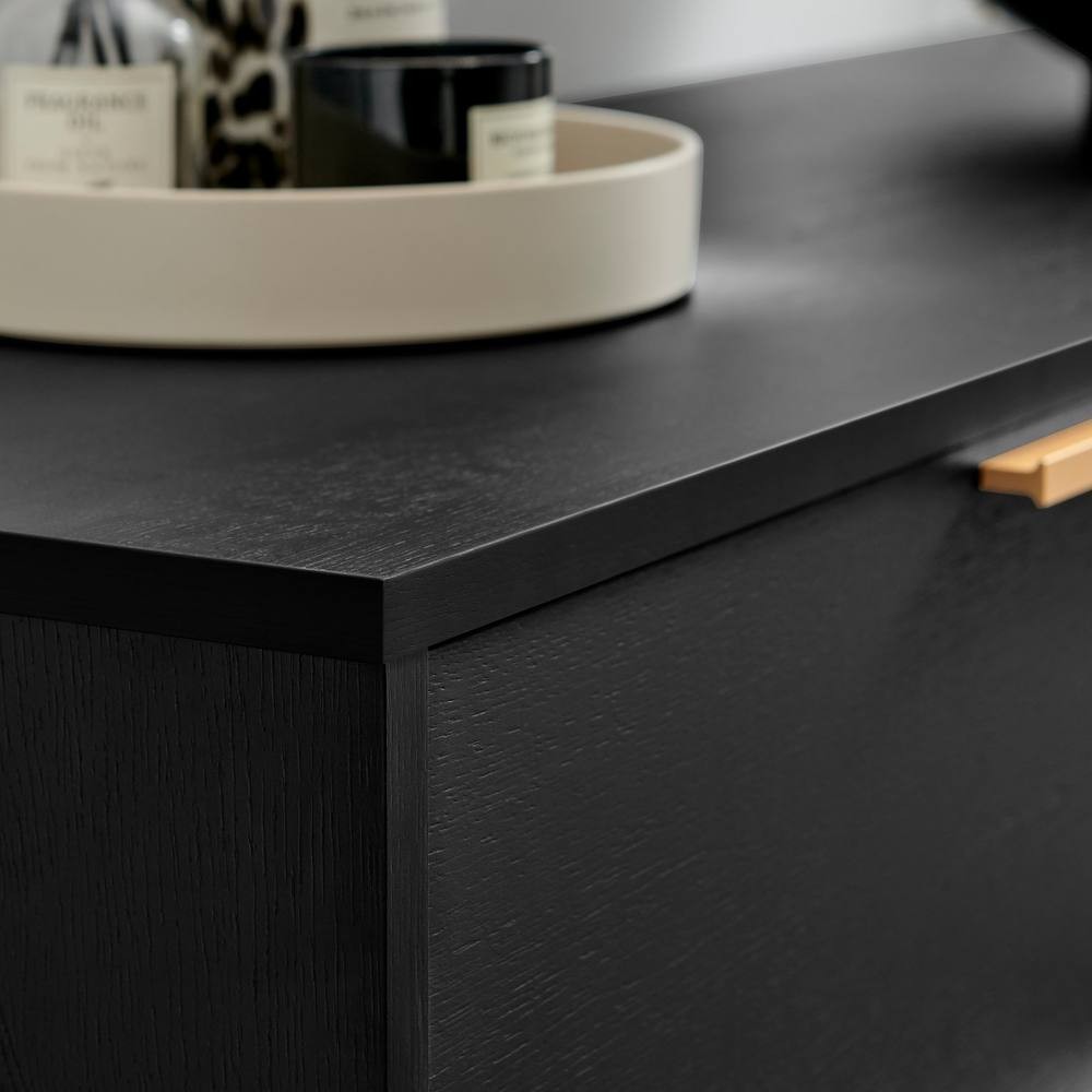 Furniturebox Ivata 6 Drawer Black and Copper Chest of Drawers - image 4