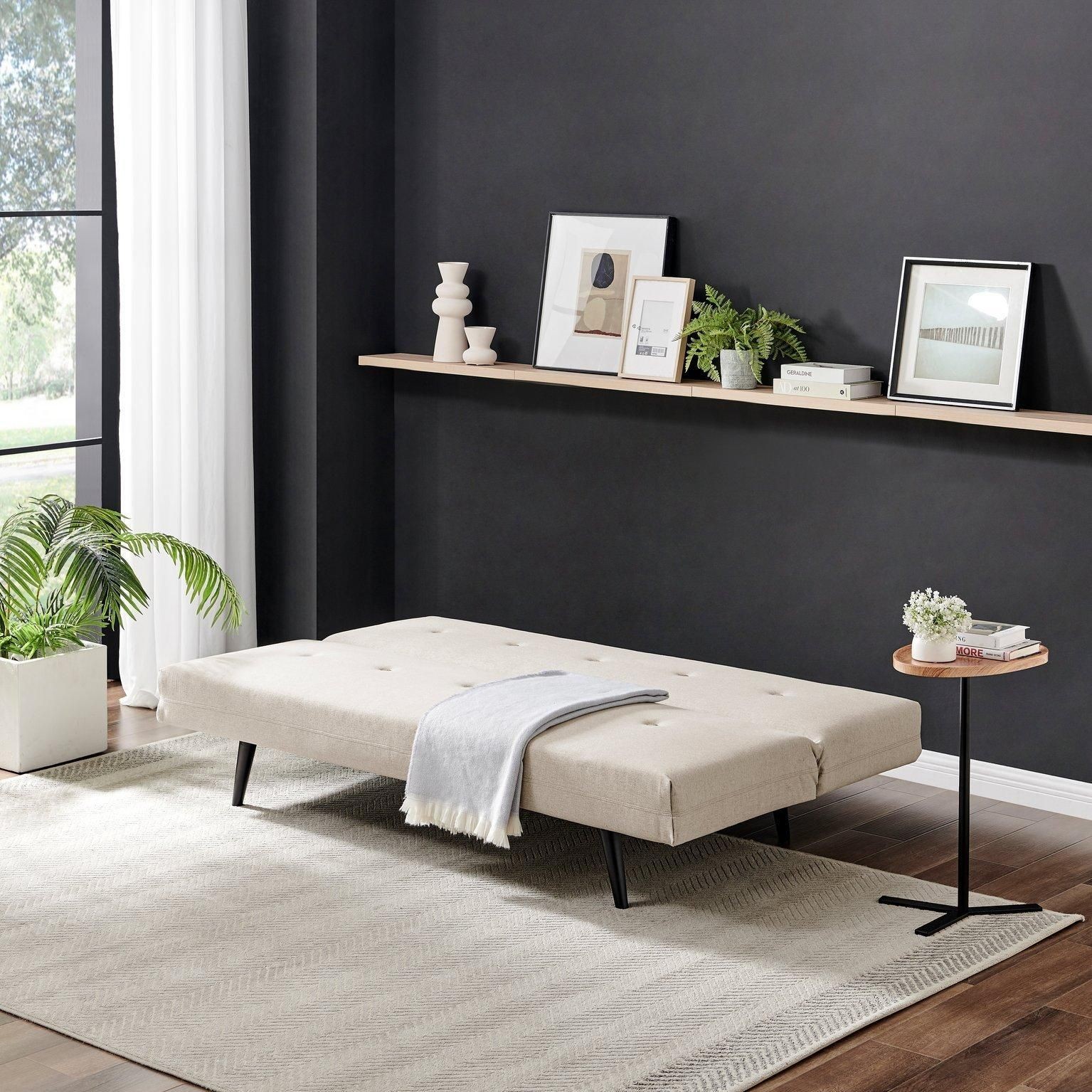 Furniturebox Thomas Beige 2 Seater Sofa Bed - image 4