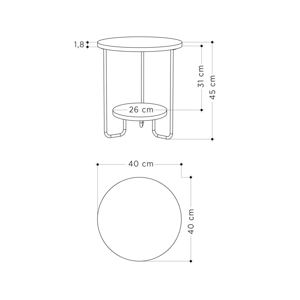 FWStyle Corro Sandstone 2 Tier Side Table - image 4
