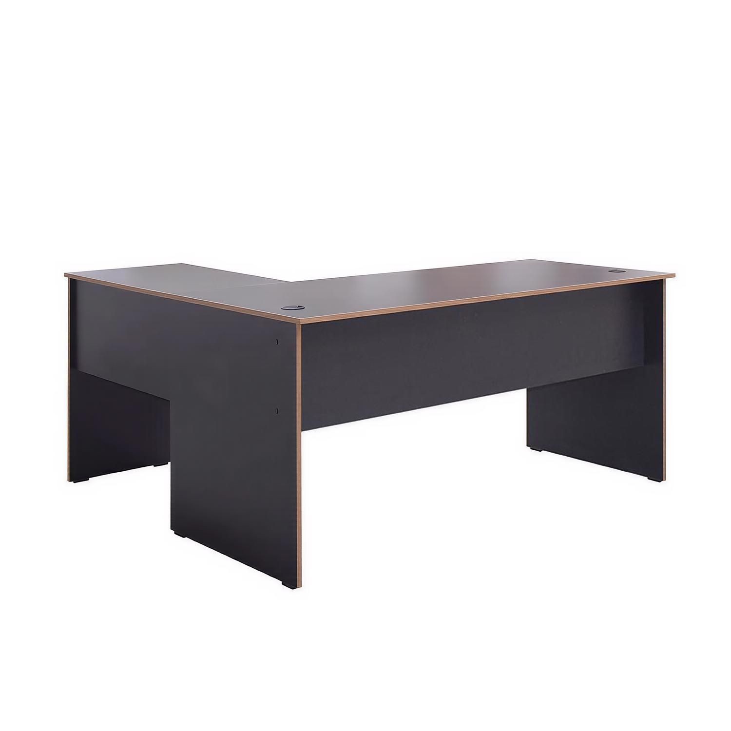 FWStyle Grey and Oak L-Shape Corner Study Desk - image 3