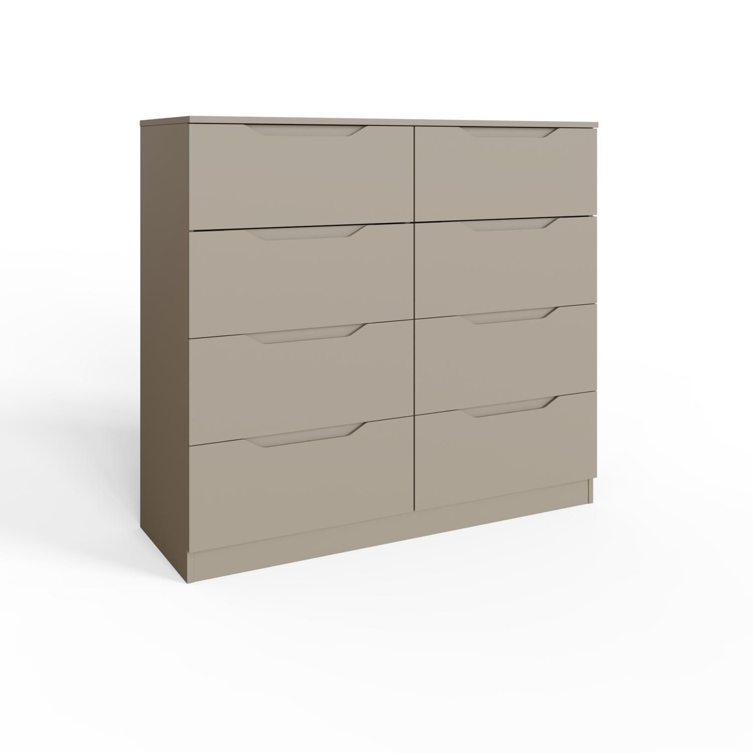 FWStyle Luno Brown 8 Drawer Modern Wide Chest of Drawers - image 3