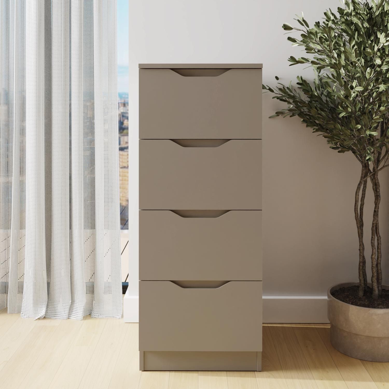FWStyle Luno Putty 4 Drawer Modern Chest of Drawers - image 2