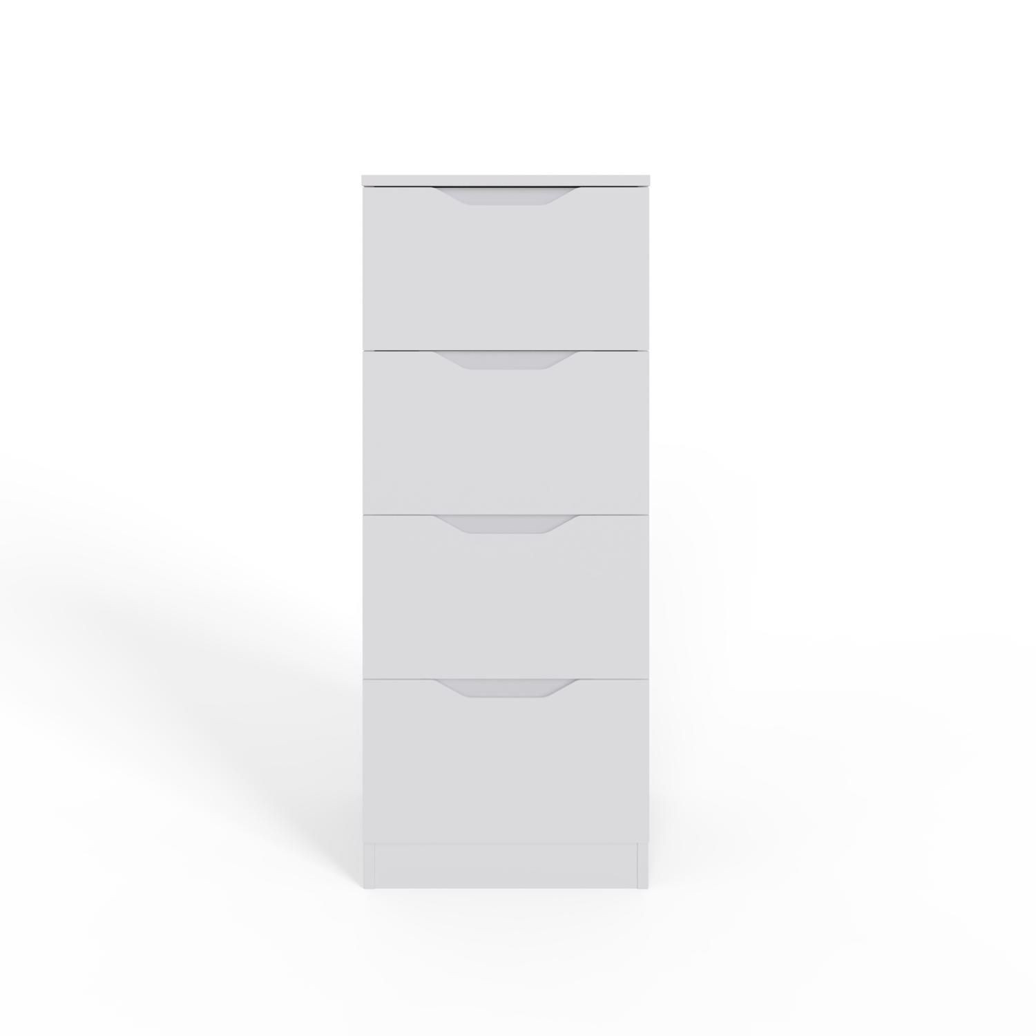FWStyle Luno White 4 Drawer Modern Chest of Drawers - image 3