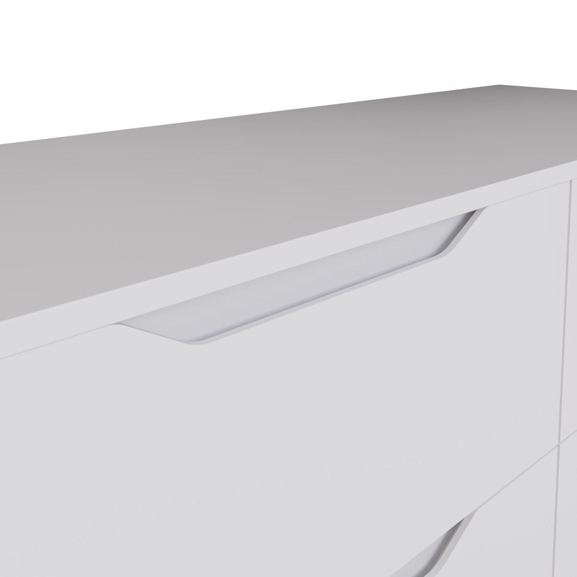 FWStyle Luno White 8 Drawer Modern Wide Chest of Drawers - image 4