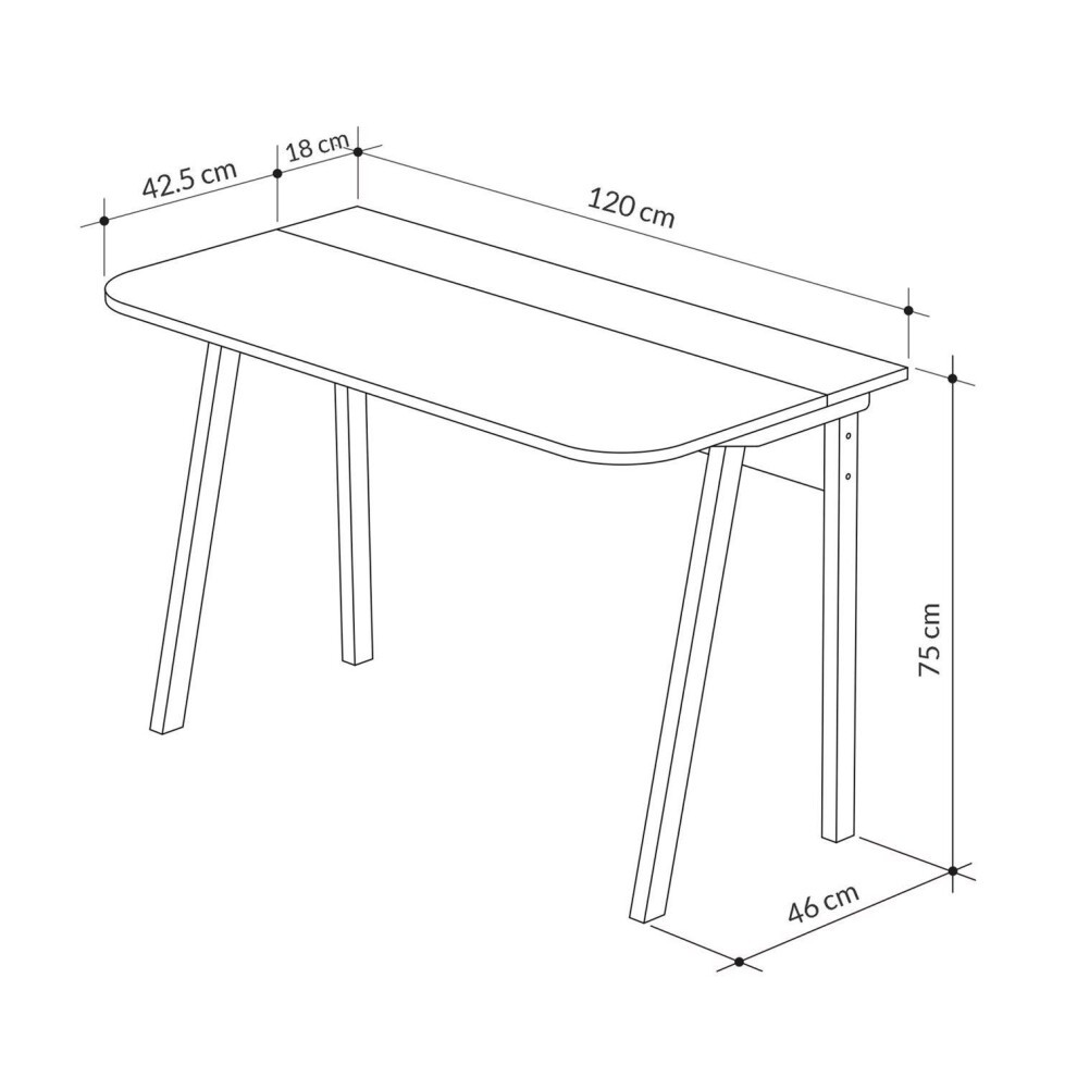 FWStyle Luton Sandstone and Oak Computer Desk - image 4