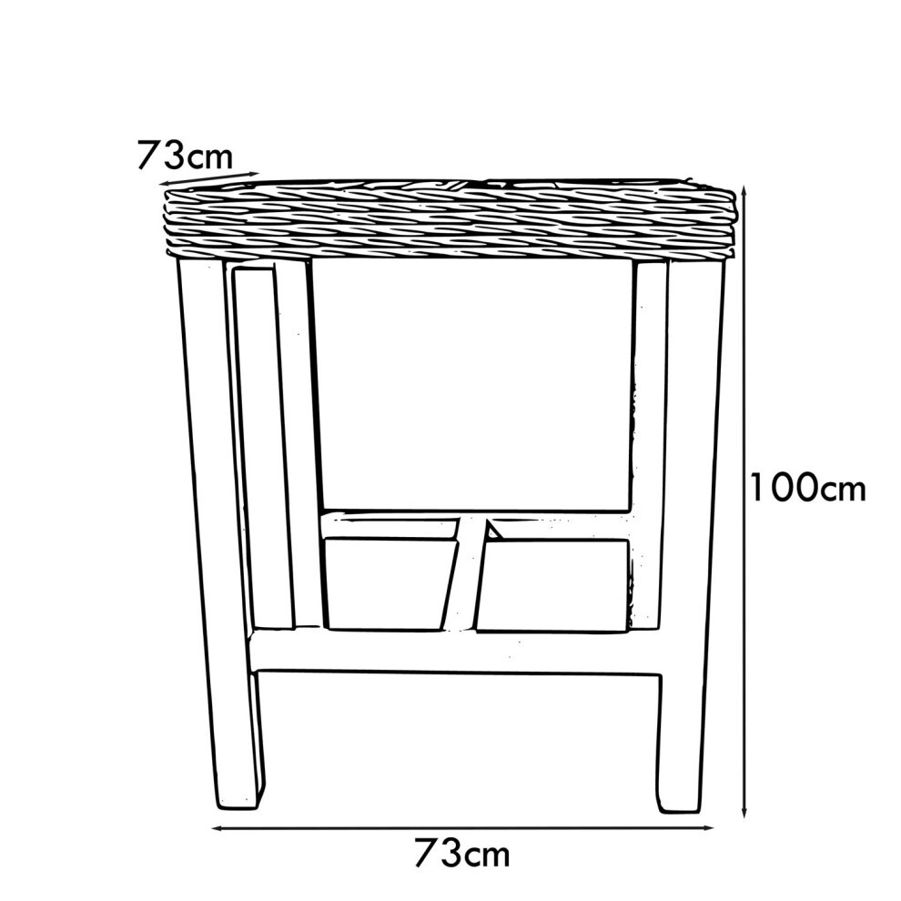 FWStyle Maya 2 Seater Greywash Bar Table - image 4