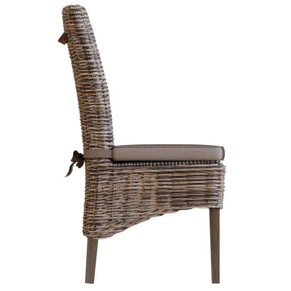 FWStyle Maya Set of 2 Kubu Rattan Dining Chairs - image 2