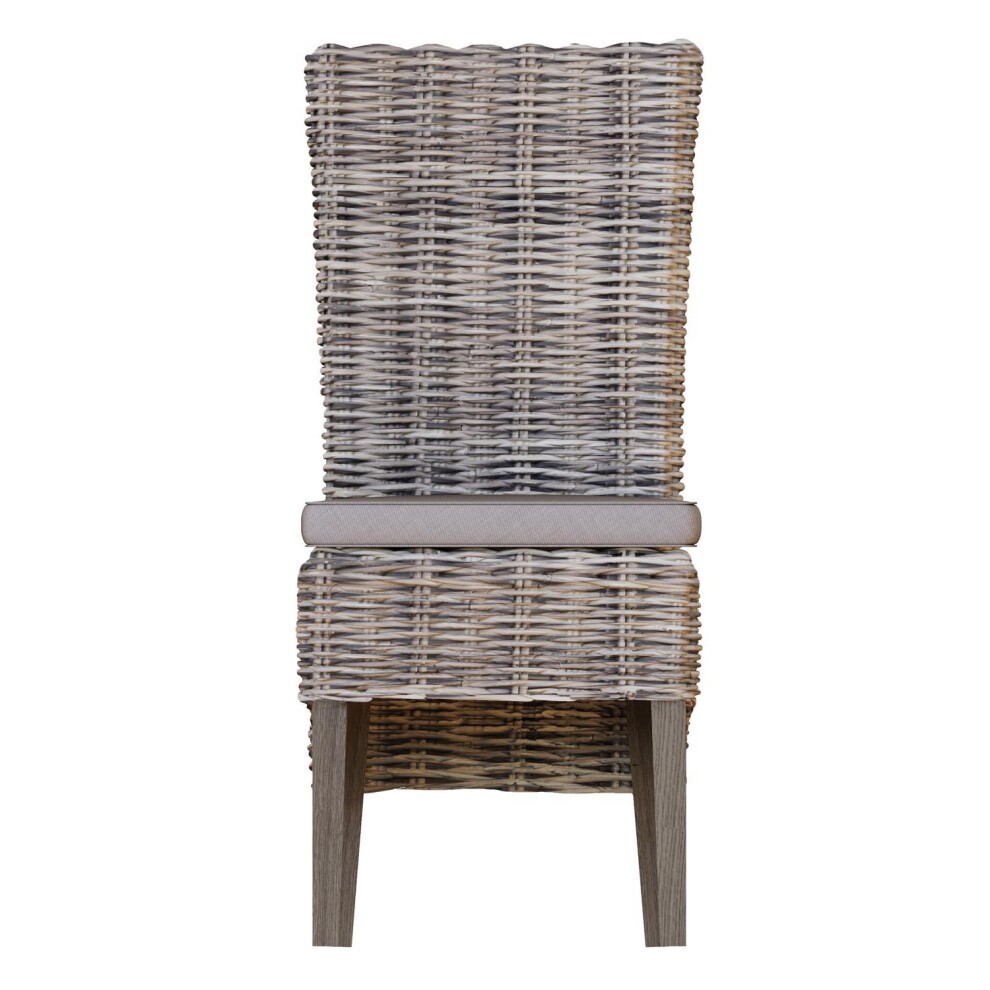 FWStyle Maya Set of 2 Kubu Rattan Dining Chairs - image 3