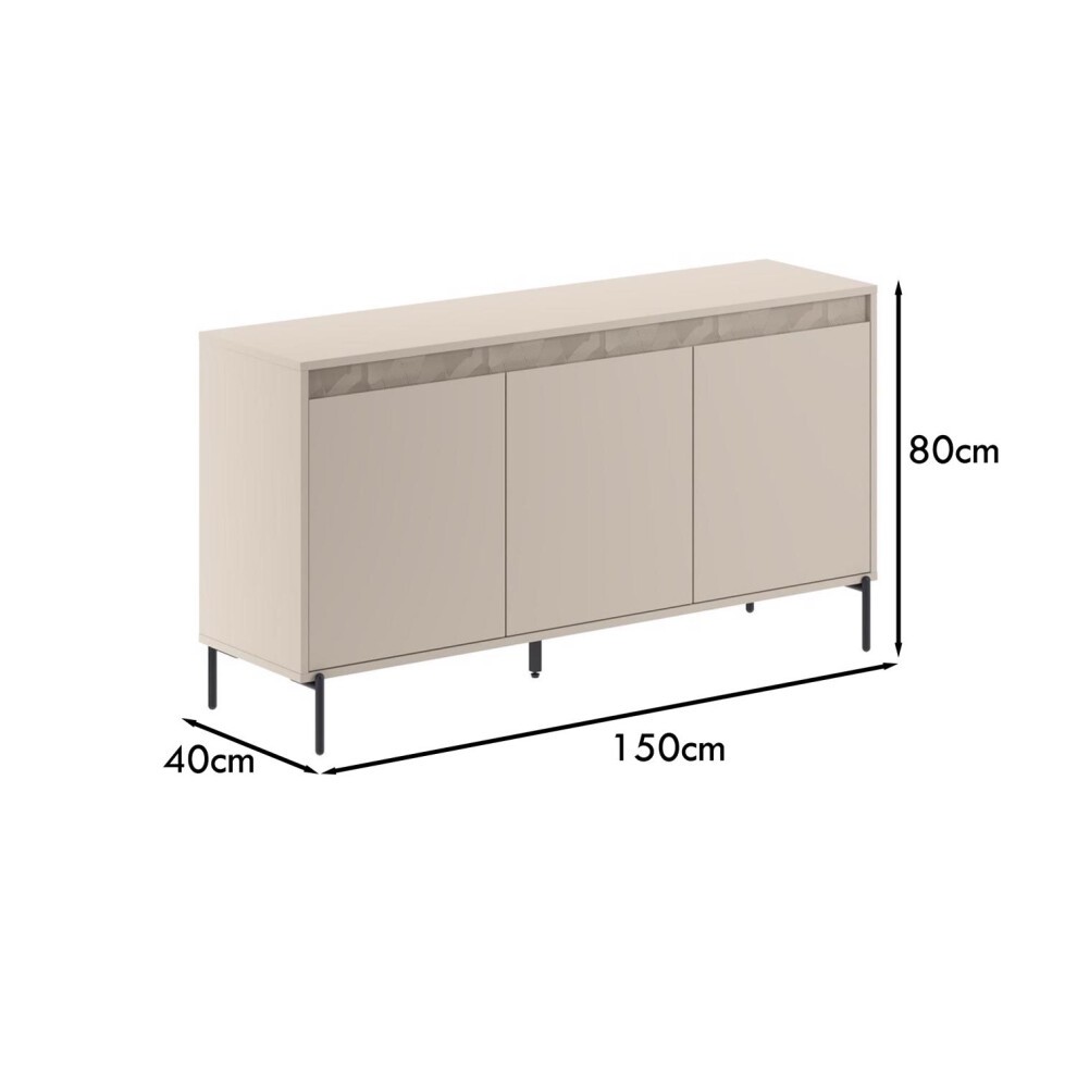 FWStyle Mott Sandstone 3 Door Sideboard - image 5