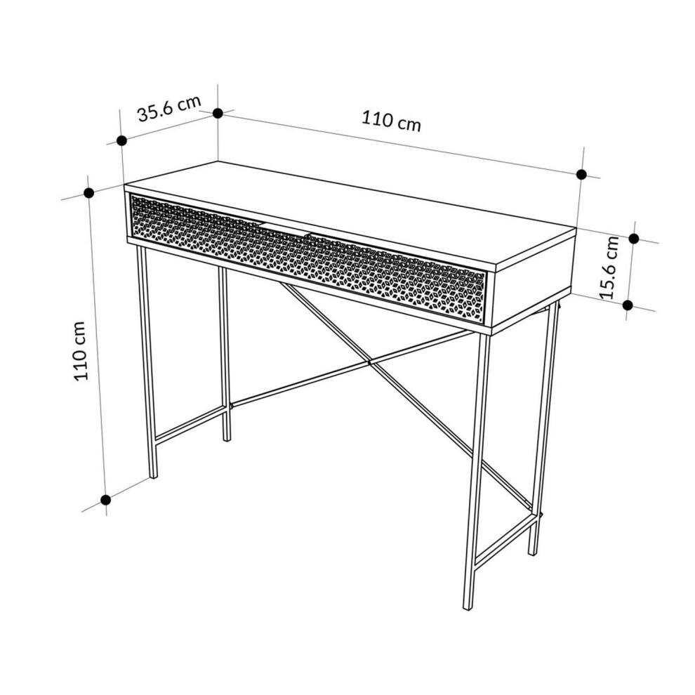 FWStyle Naive Oak Single Drawer Hallway Console Table - image 4