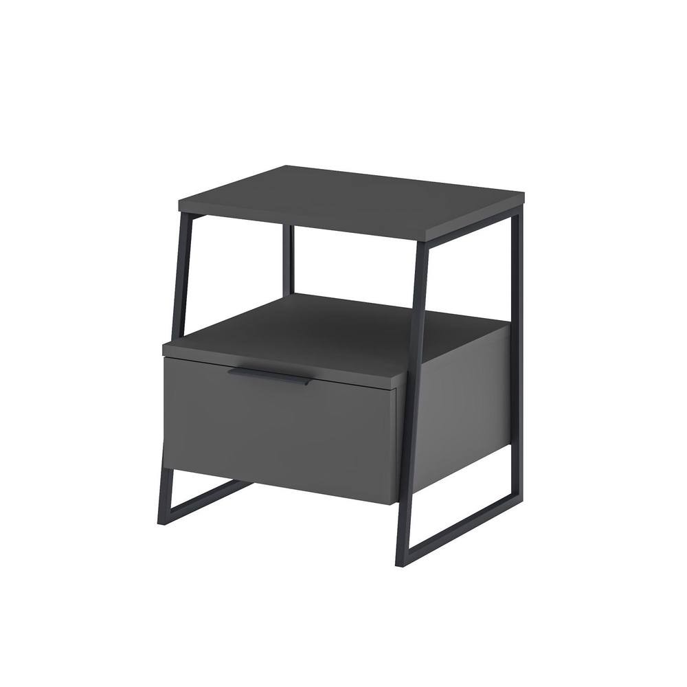 FWStyle Pal Anthracite Single Drawer Bedside Table - image 4