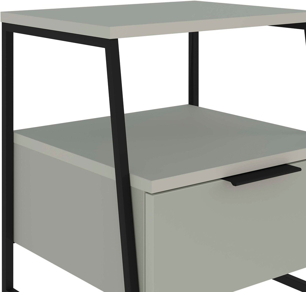 FWStyle Pal Ash Green Single Drawer Bedside Table - image 5