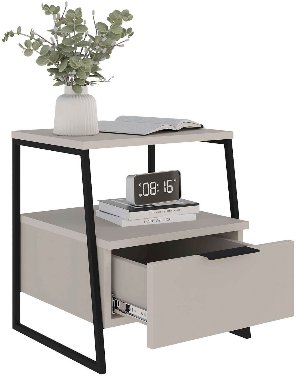 FWStyle Pal Sandstone Single Drawer Bedside Table - image 4