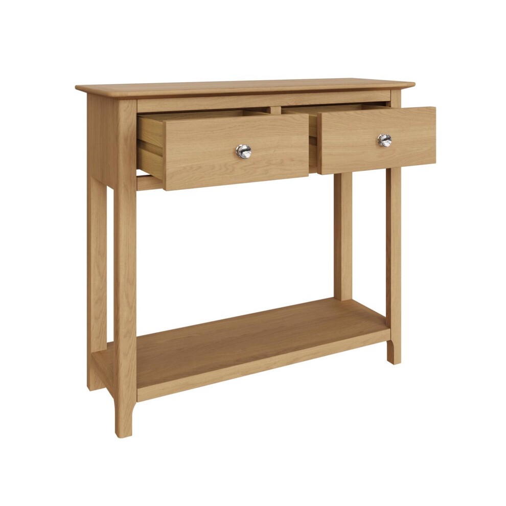FWStyle Taberno Oak 2 Drawer Hallway Console Table - image 3