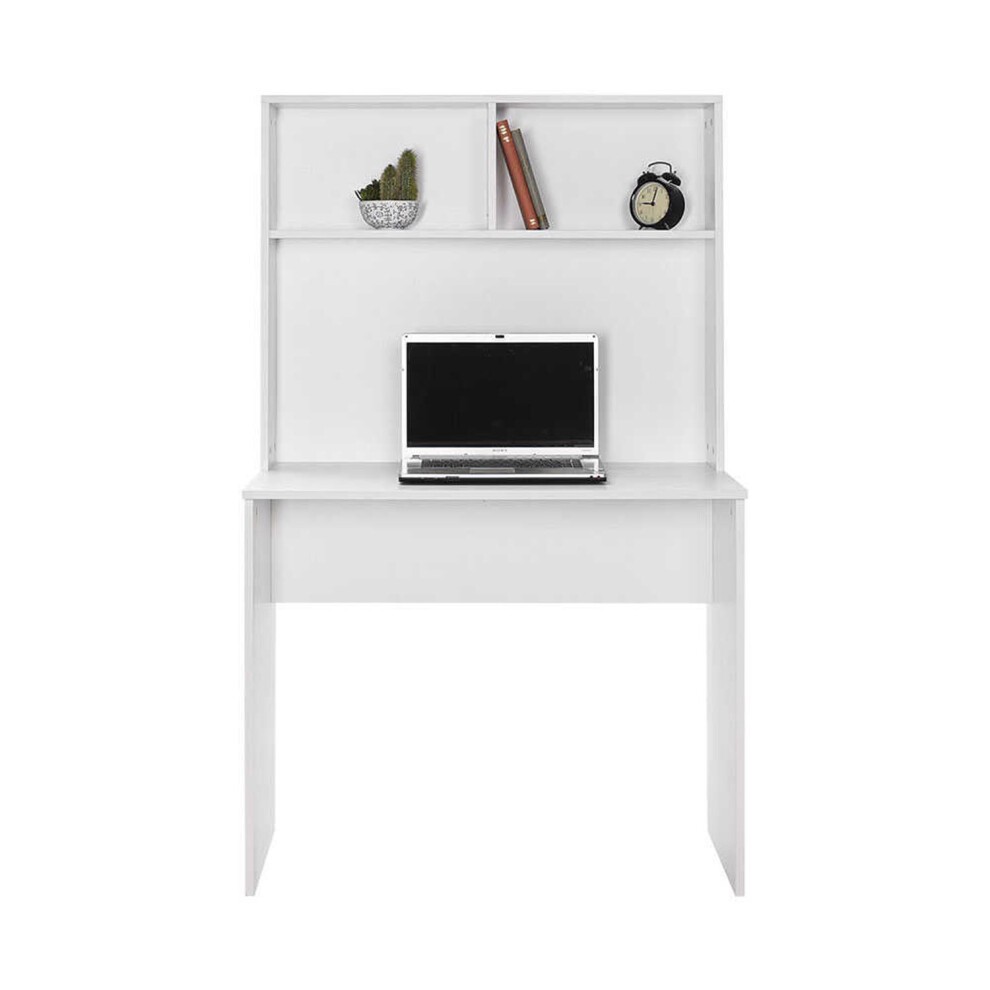 FWStyle White 2 Shelf Home Study Desk - image 2