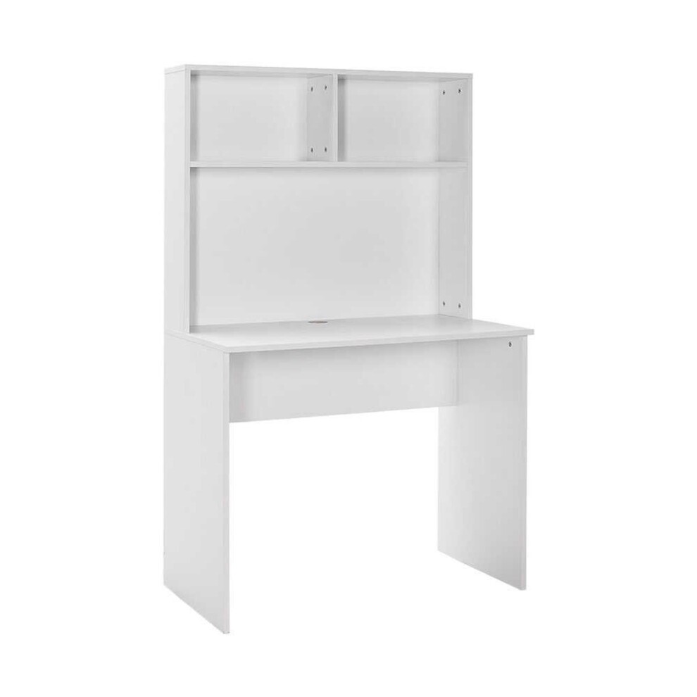FWStyle White 2 Shelf Home Study Desk - image 3